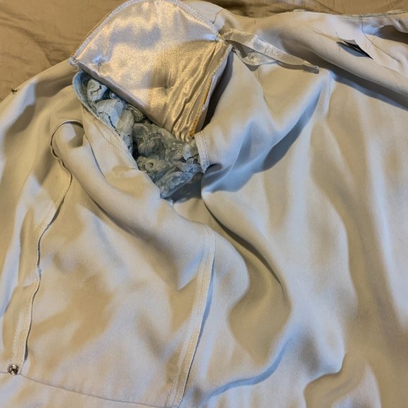 Jacket, elegant pale blue women, size L, with bow and frills. Must see - Picture 12 of 16